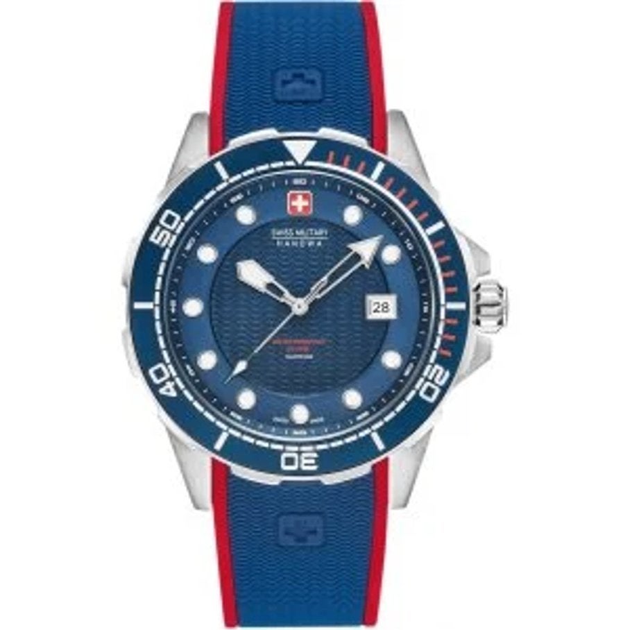 Swiss Military Hanowa duikhorloge, Overige merken, Staal, Polshorloge, Kunststof