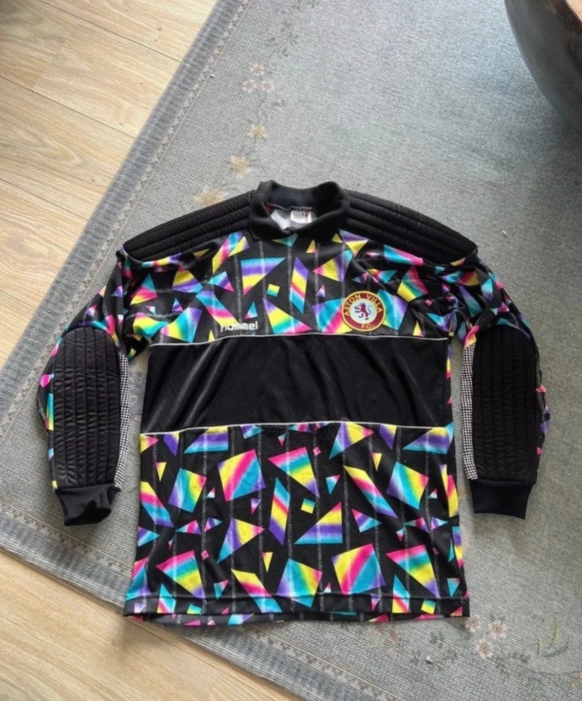 Vintage Hummel Aston Villa Keeper Shirt Maat M, Overige kleuren, Maat 48/50 (M), Ophalen of Verzenden, Zo goed als nieuw