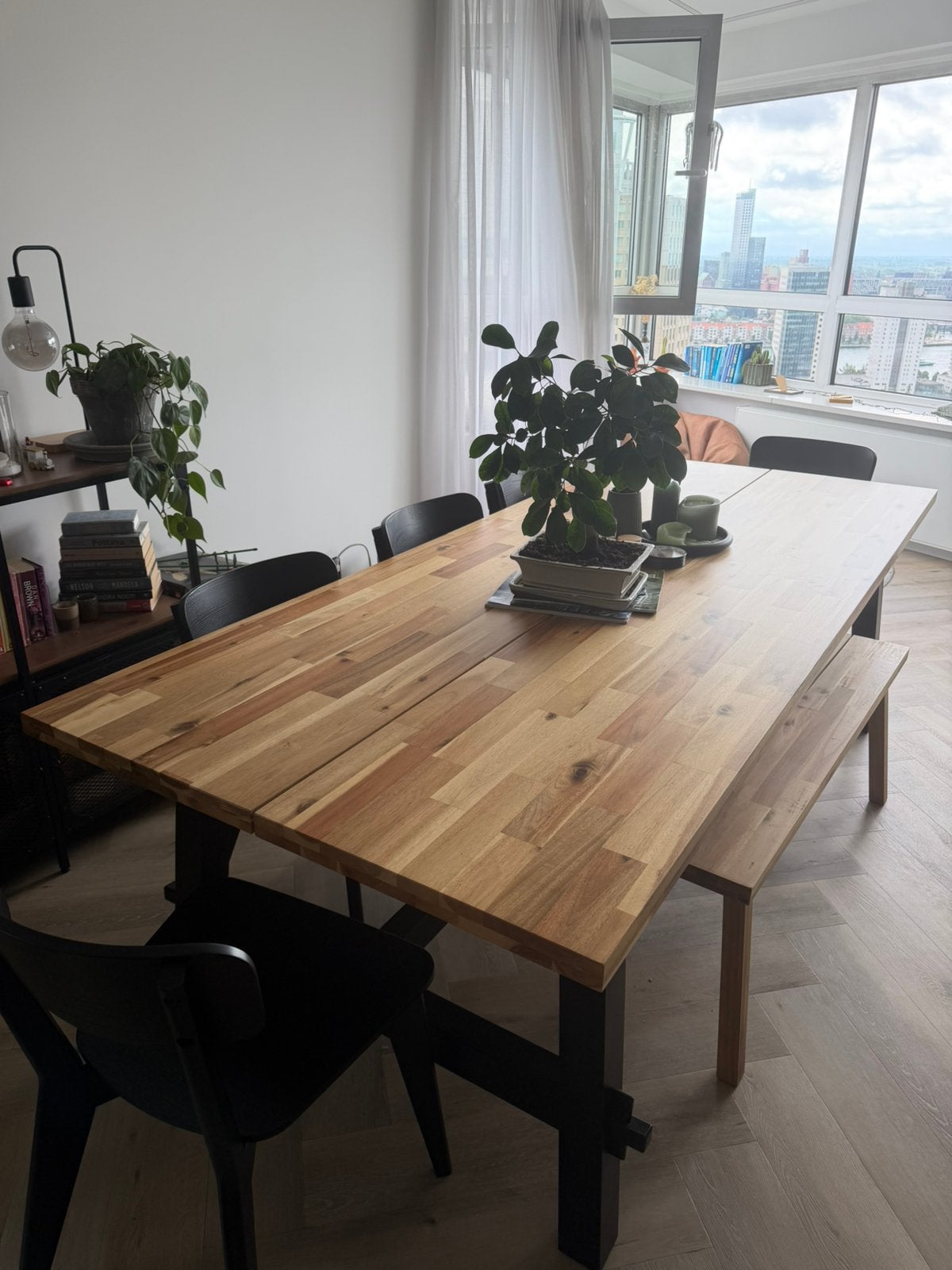 Dining Table Ikea Skogsta, Ophalen, 200 cm of meer, 50 tot 100 cm, Zo goed als nieuw