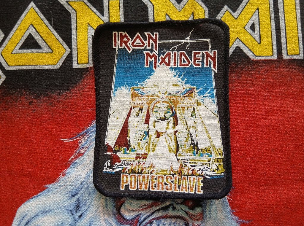 Iron maiden zeer zeldzame vintage 1984 patch 134--7.5X10 cm, Verzenden, Nieuw, Kleding