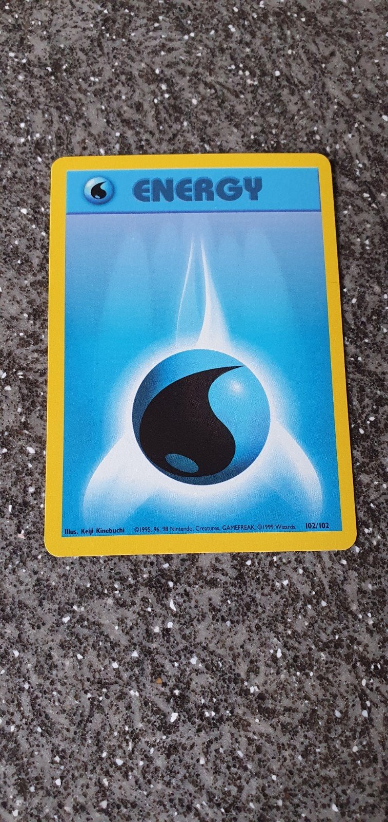 Pokémon Water Energy Kaart 102/102 Base Set, Ophalen of Verzenden, Gebruikt, Losse kaart
