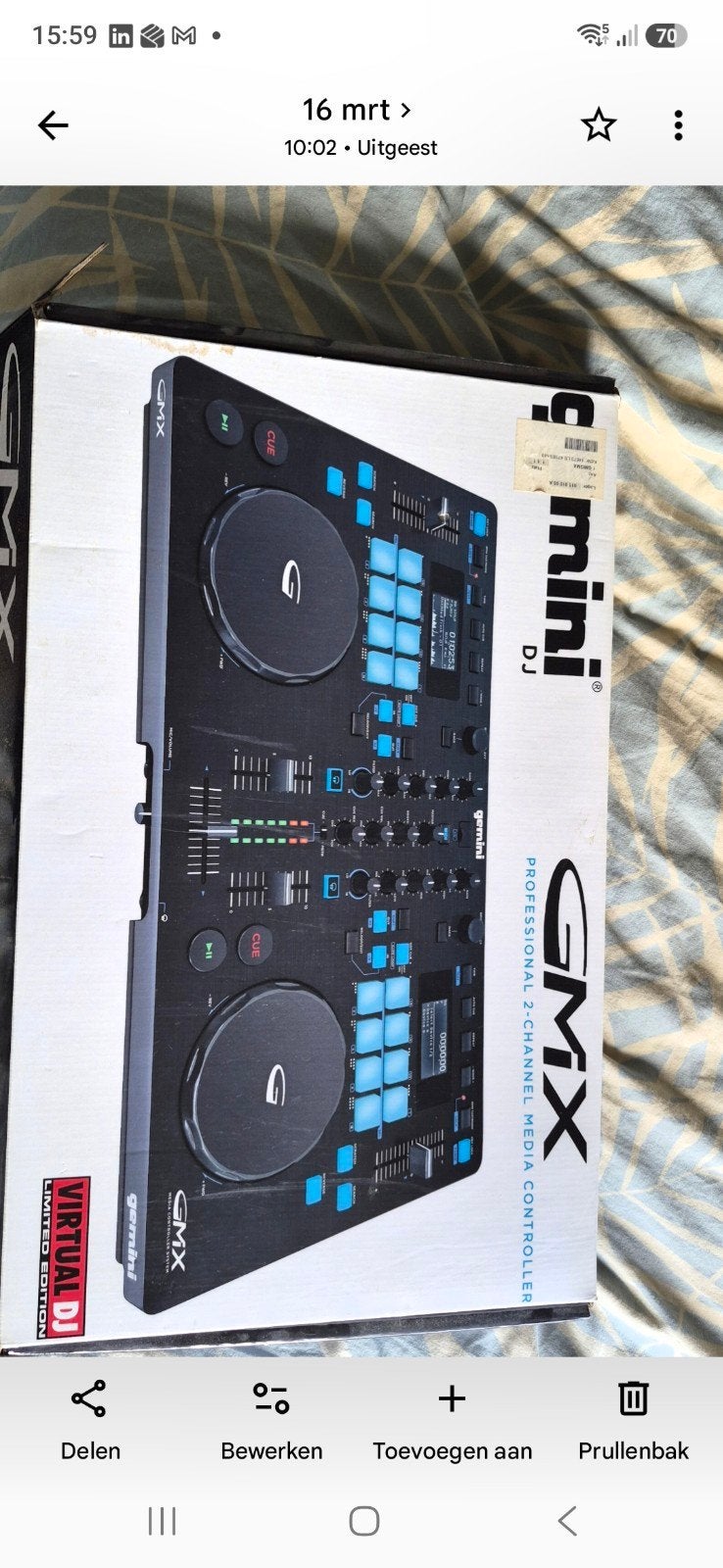 Gemini GMX DJ Controller, Ophalen of Verzenden, Zo goed als nieuw, Dj-set, Overige merken