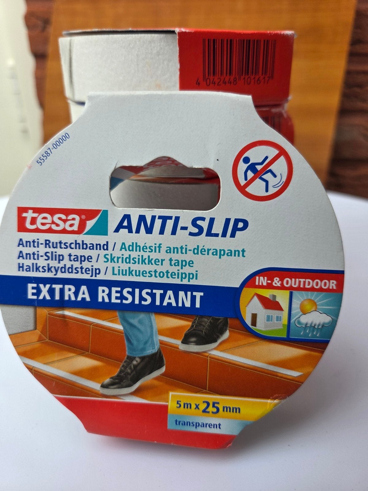 anti-slip 5x25m transparant merk tesa 6 st, Doe-het-zelf en Verbouw, Ophalen of Verzenden, Nieuw