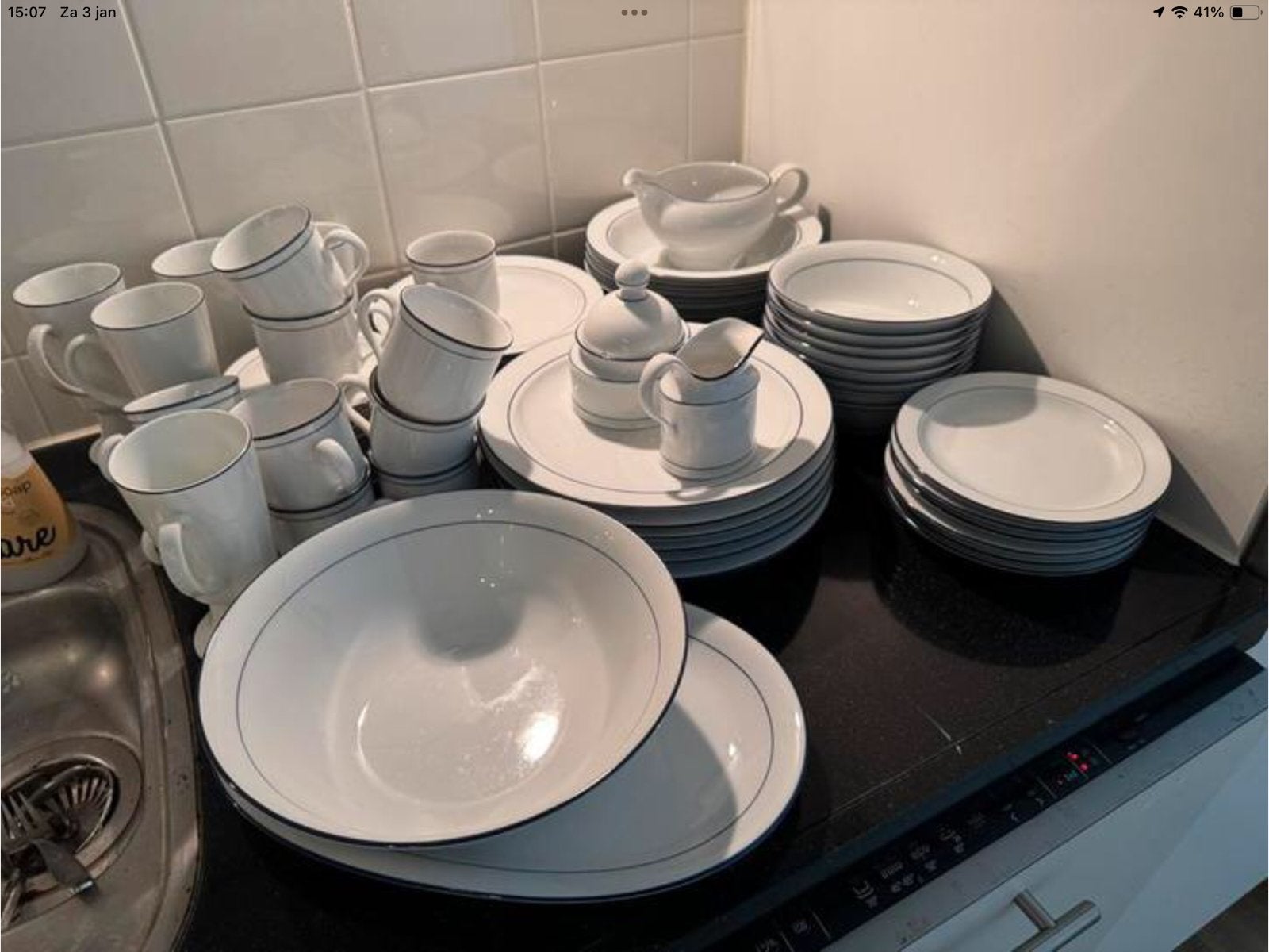 Vintage porseleinen servies, Ophalen of Verzenden, Zo goed als nieuw, Porselein, Overige stijlen