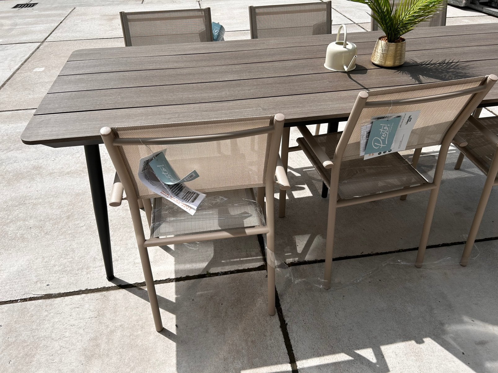 Garden Impressions Vigo Tuintafel met Presto Brentino stoele, Ophalen, ., 6 zitplaatsen, .