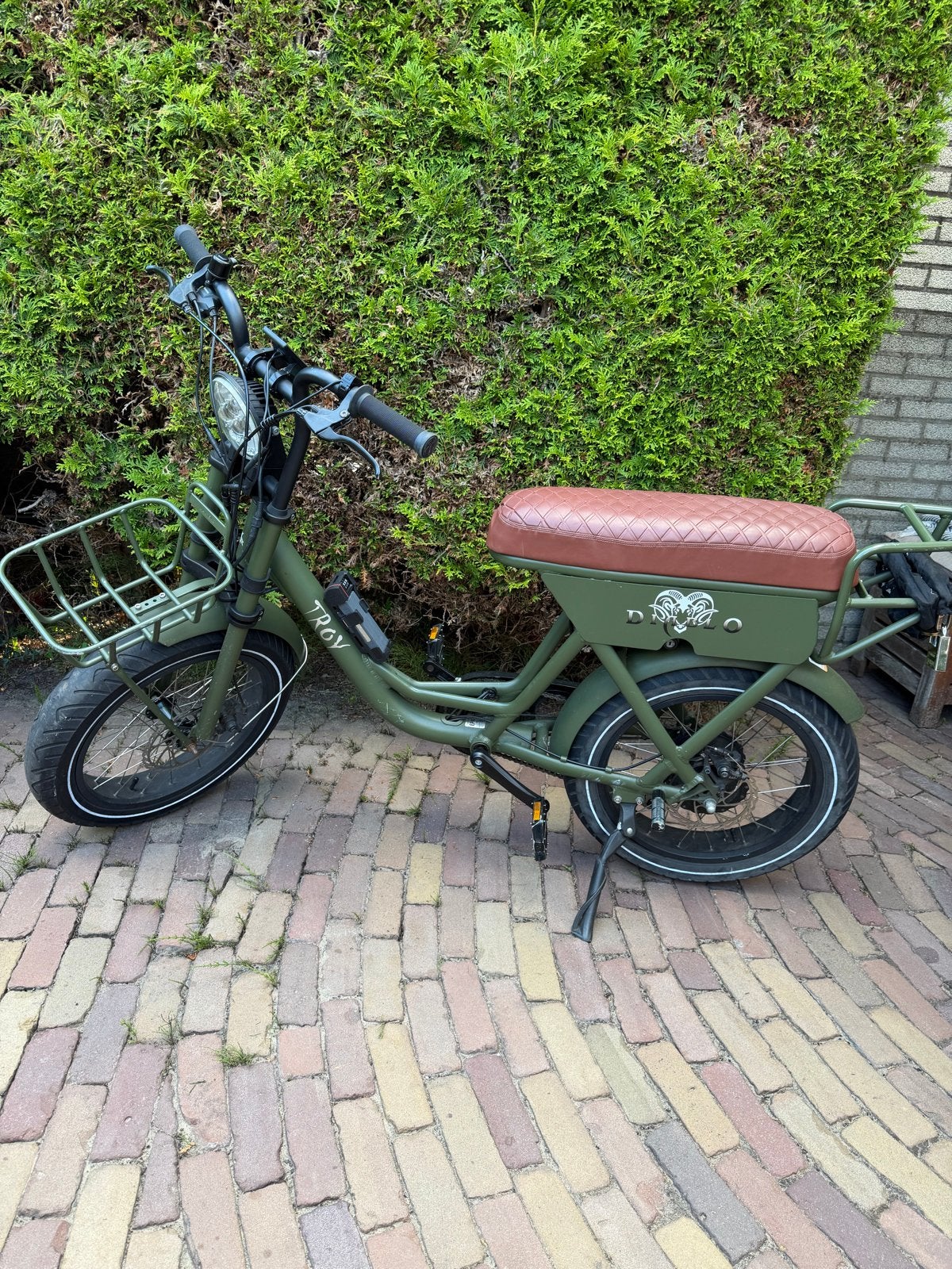 Troy Fatbike E-bike met mand en bagagedrager, Zo goed als nieuw, Minder dan 47 cm, 30 tot 50 km per accu, Ophalen