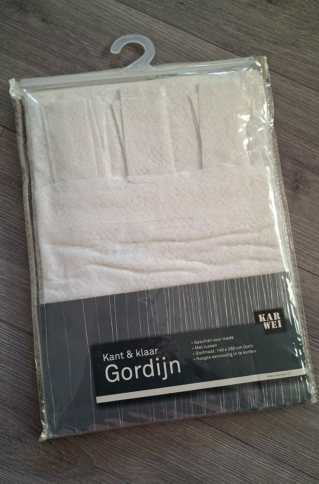 kant en klaar gordijn roomwit voor roede nieuw!, Ophalen of Verzenden, Gordijn