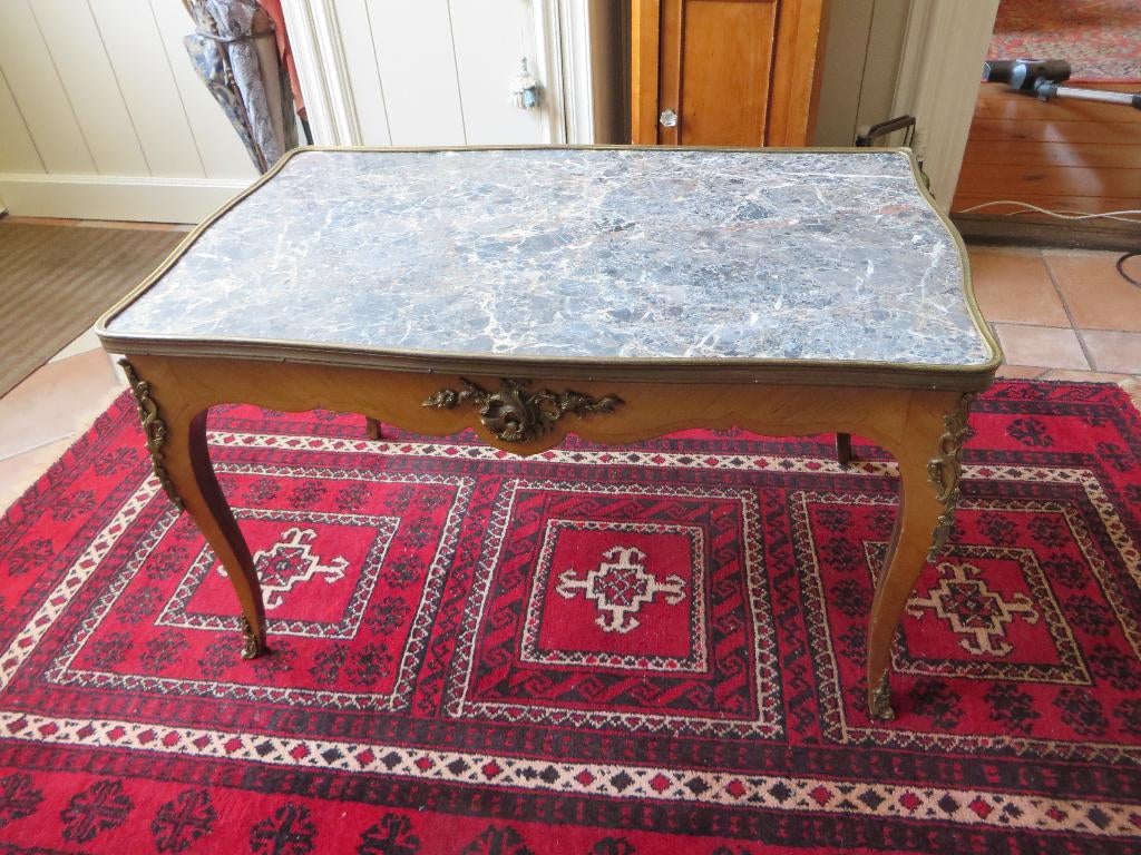 Salontafel Lodewijk XV stijl met marmer blad, Antiek en Kunst, Antiek | Meubels | Tafels, Ophalen