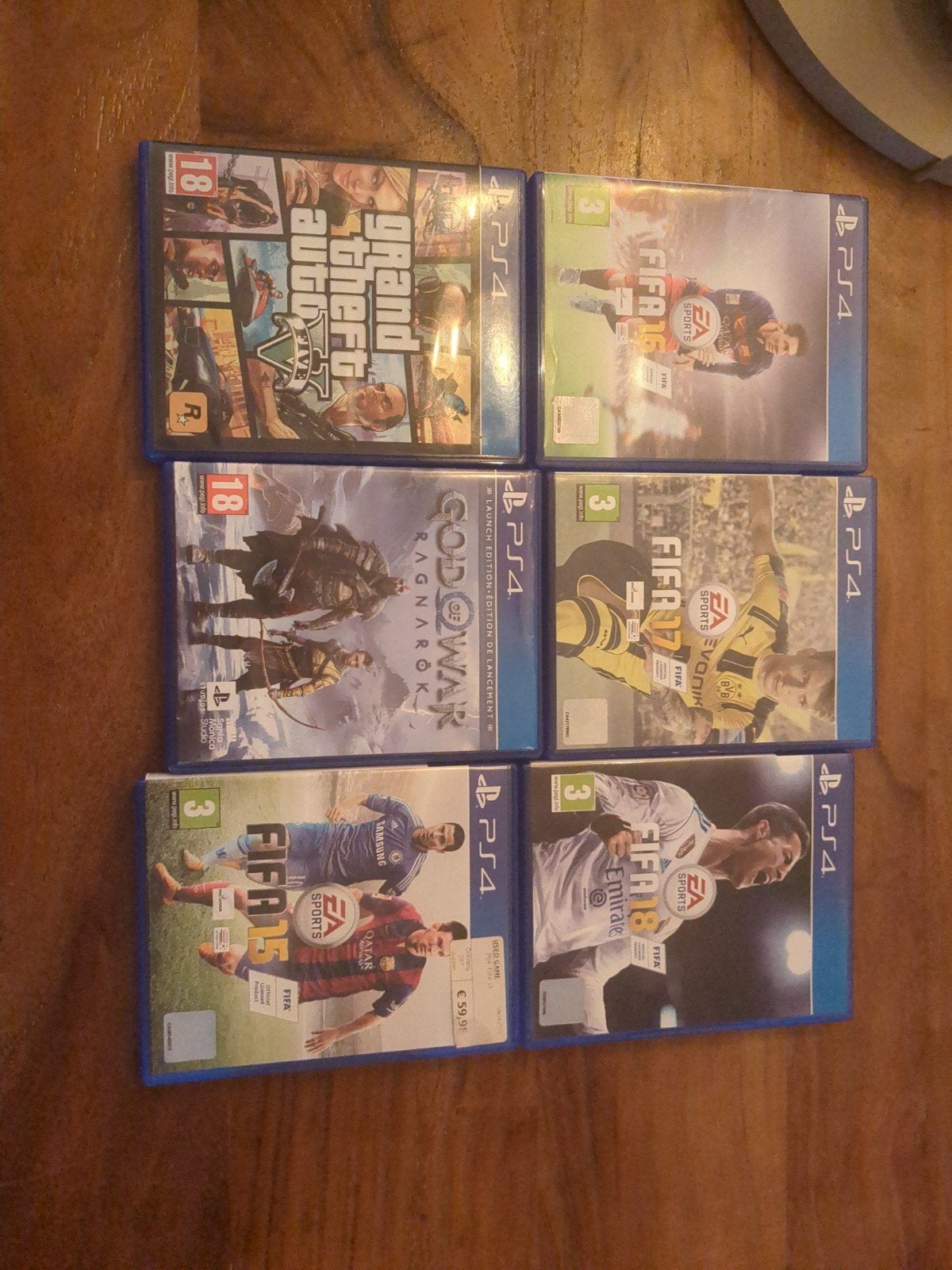 PS4 Games: GTA V, God of War Ragnarök, FIFA 15, 17, 18, Spelcomputers en Games, Avontuur en Actie, Gebruikt, Vanaf 18 jaar, Ophalen of Verzenden