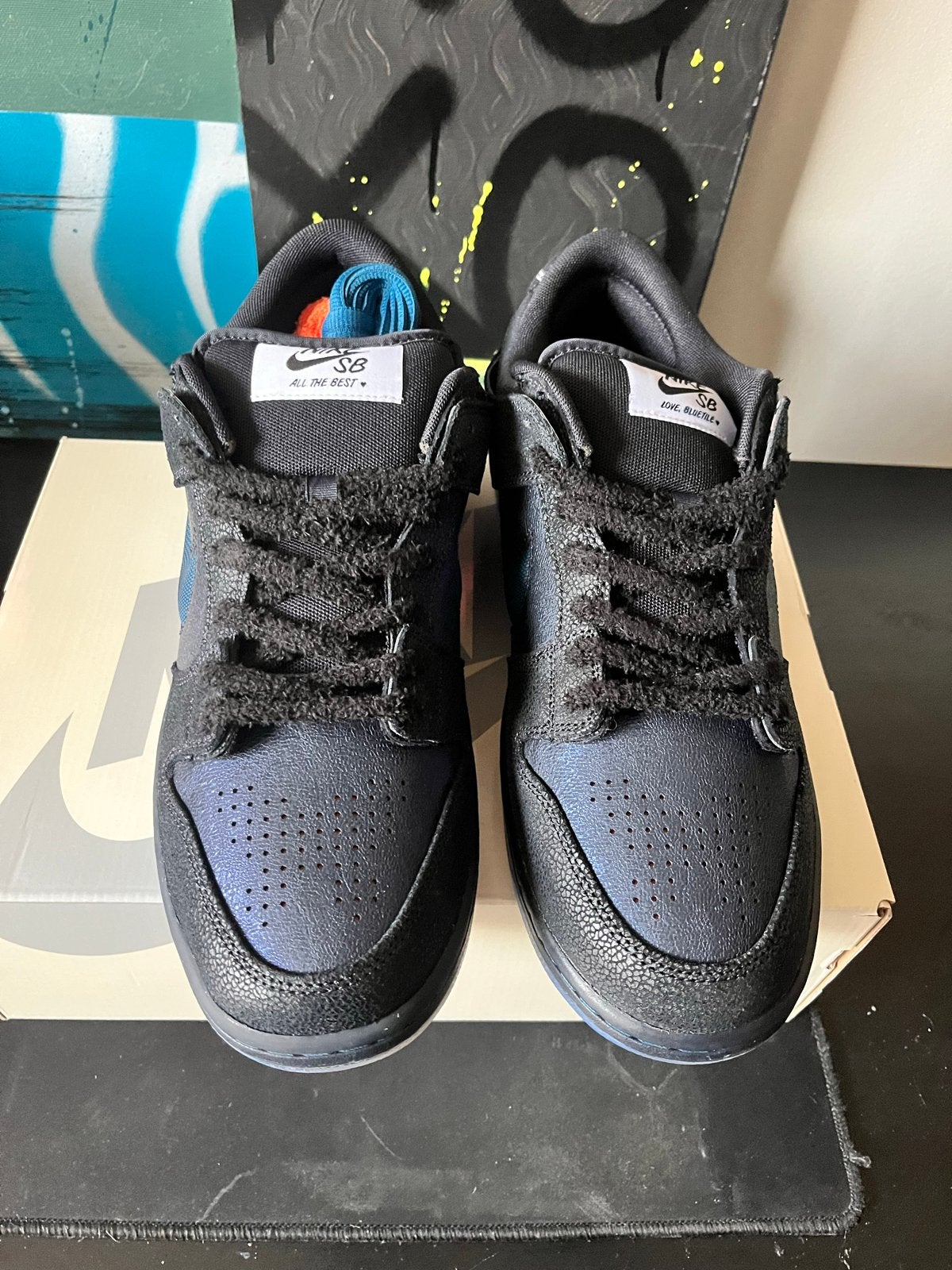 Nike SB Dunk Low Pro QS BT Black/Marina-White bluetile, Ophalen of Verzenden, Nieuw, Zwart, Sneakers of Gympen