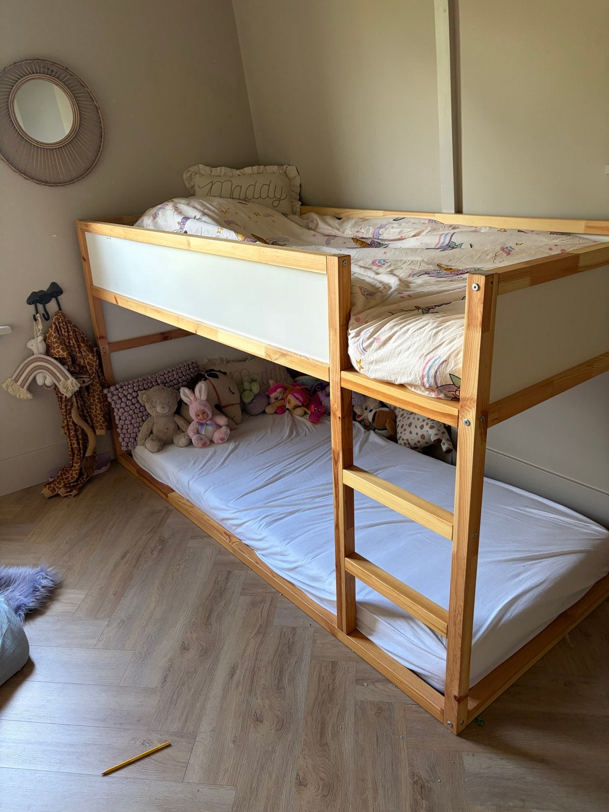 IKEA Kura bed met 2 matrassen 90x200, Ophalen, 90 cm, Eenpersoons, Zo goed als nieuw