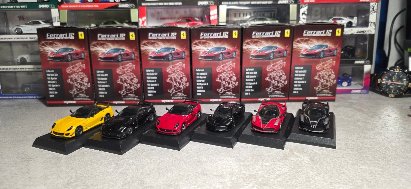 6x 1:64 Ferrari 599XX evo, LaFerrari, FXX K kyosho, Ophalen of Verzenden, Nieuw, Auto