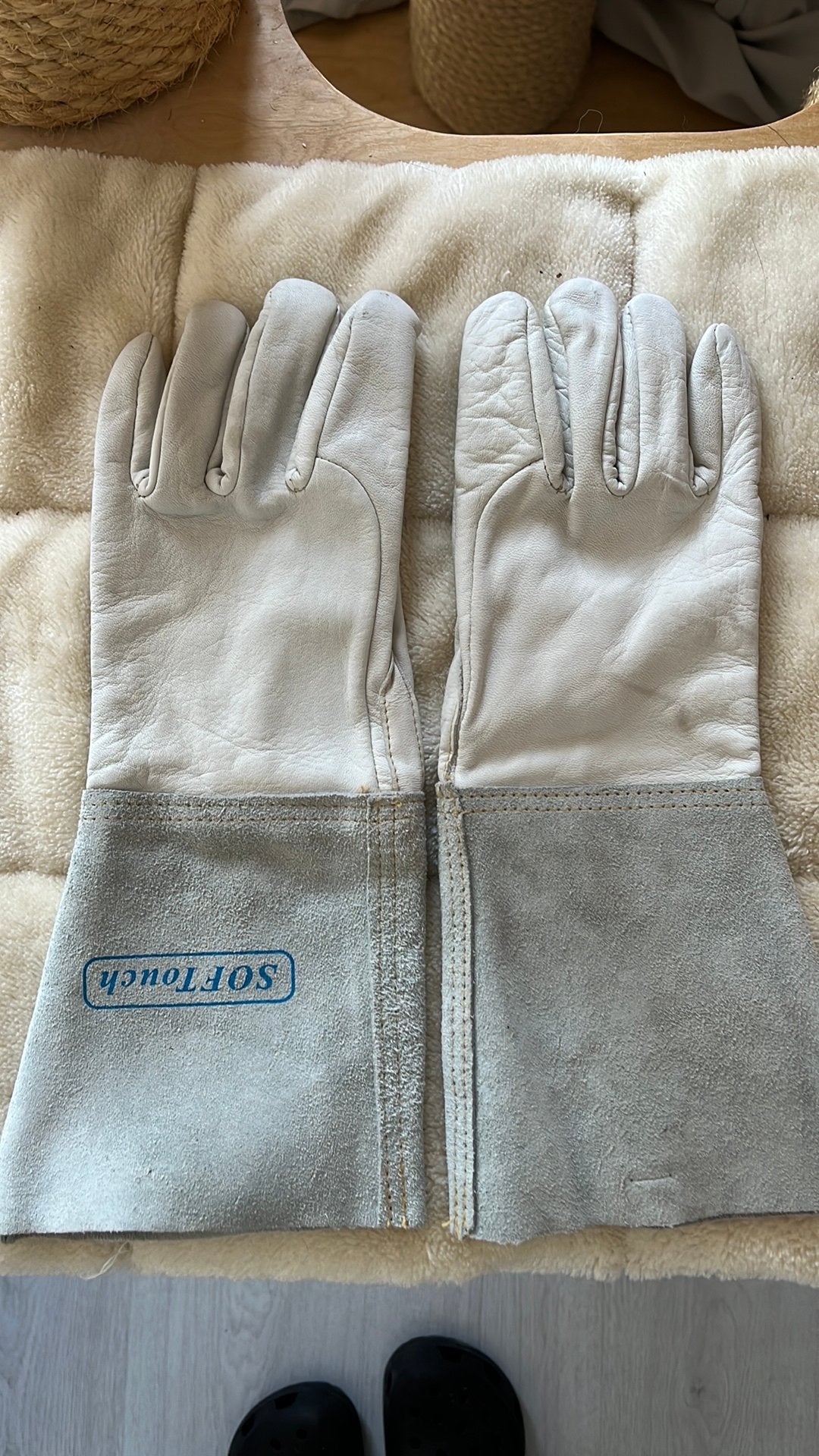 Leten lashandschoenen maat M, Ophalen of Verzenden, Zo goed als nieuw