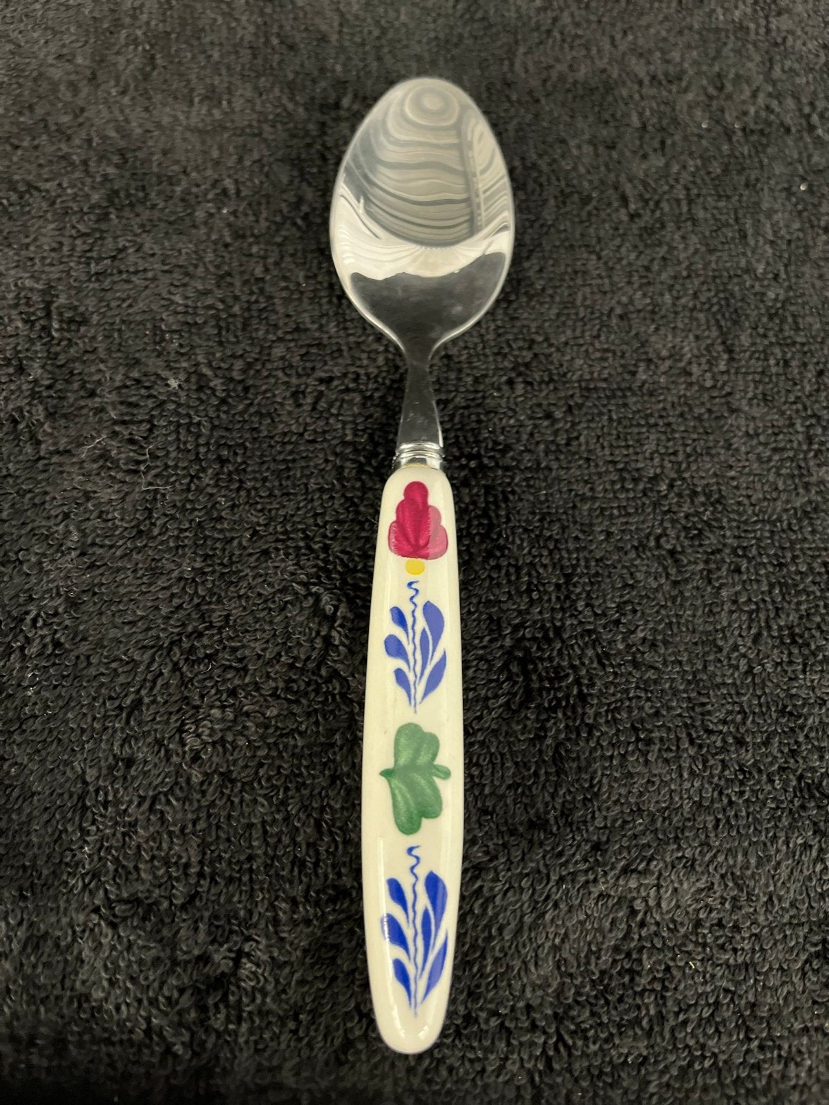 Vintage boerenbont Bestekset met Handgeschilderde Handvatten, Ophalen of Verzenden