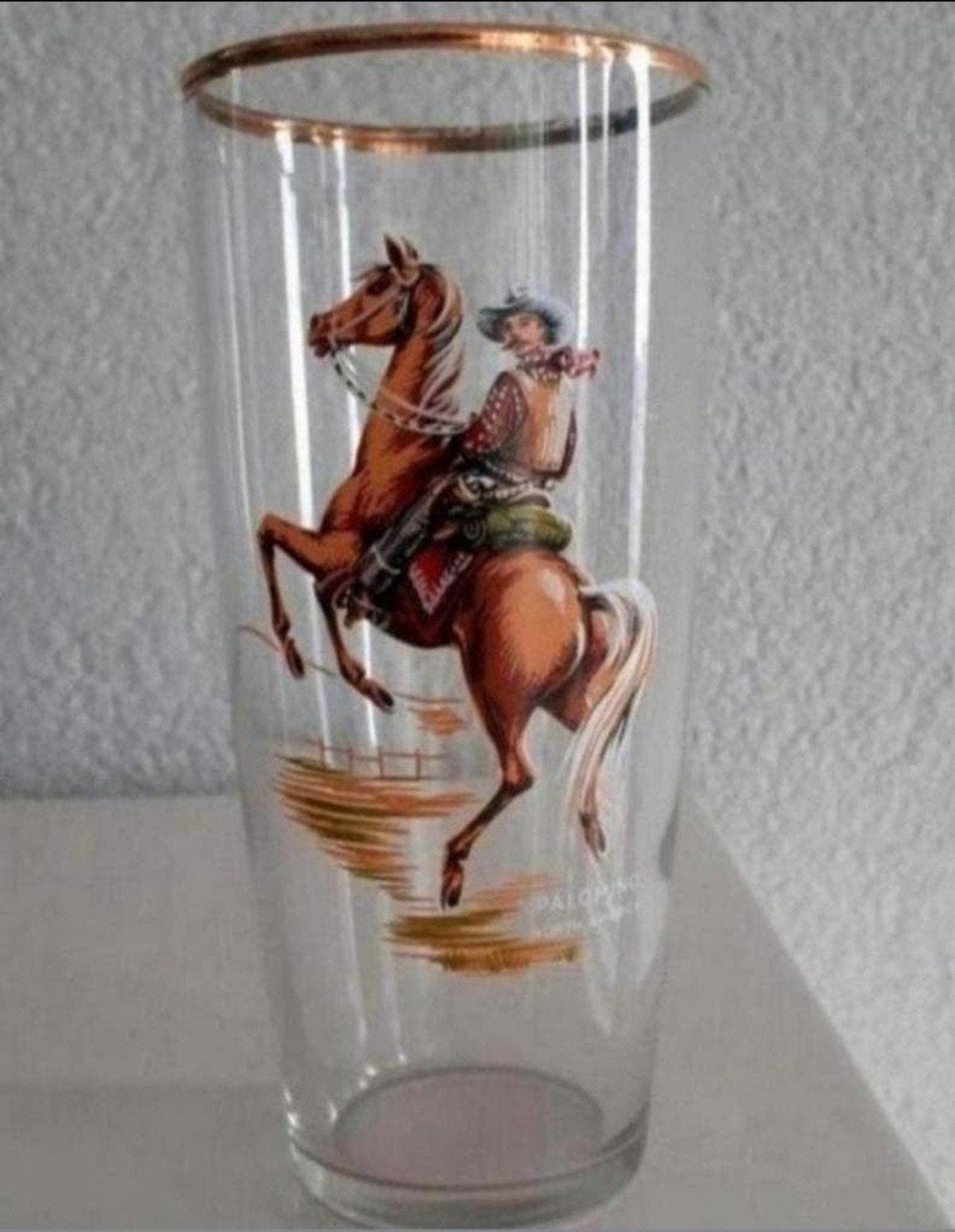 Glas met Paarden opdruk, Ophalen of Verzenden, Zo goed als nieuw, Frisdrankglas