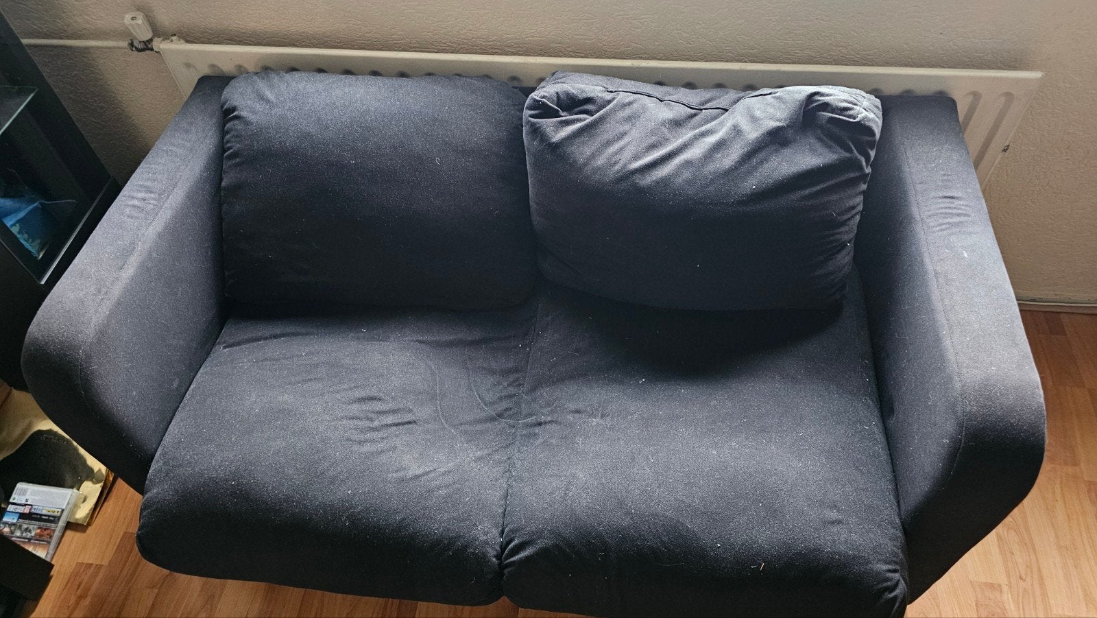 Zwarte IKEA Stockholm fluwelen bank - GRATIS, Ophalen, Gebruikt, 150 tot 200 cm, Tweepersoons