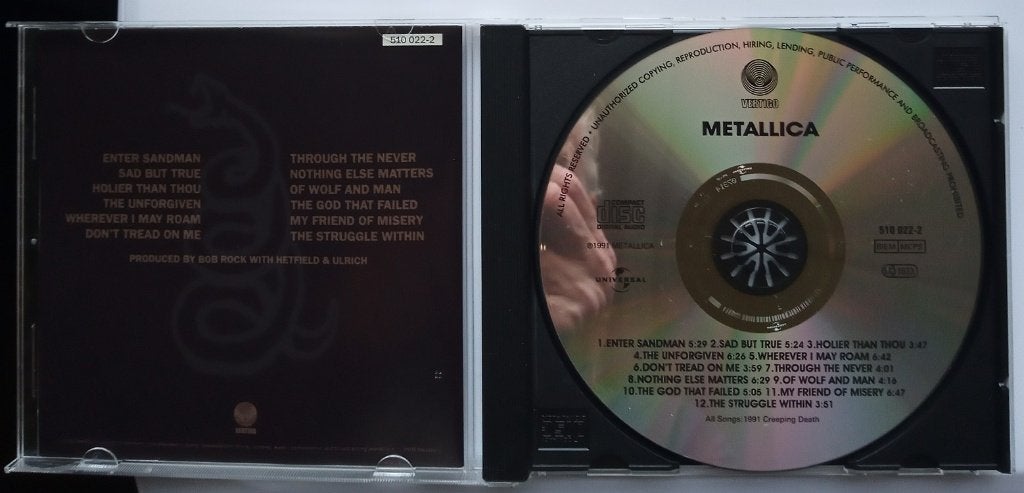 cd. Metallica - Metallica. VG+, Cd's en Dvd's, Ophalen of Verzenden, Gebruikt, Rock, Album
