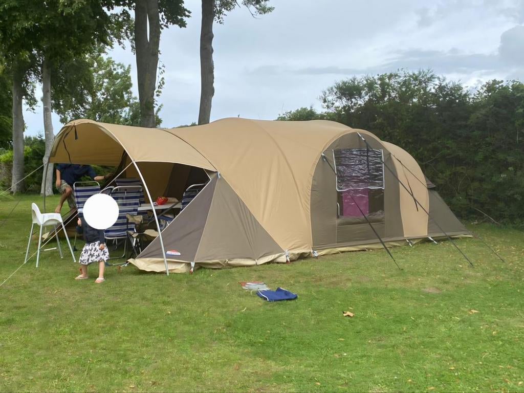 Cabanon katoenen tent + aanhanger + meubels + stalling, Caravans en Kamperen, Ophalen, Gebruikt