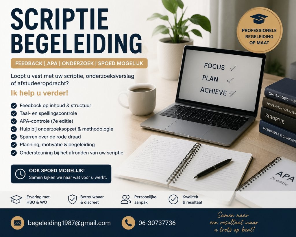 Scriptiebegeleiding | Feedback | APA | Spoed mogelijk