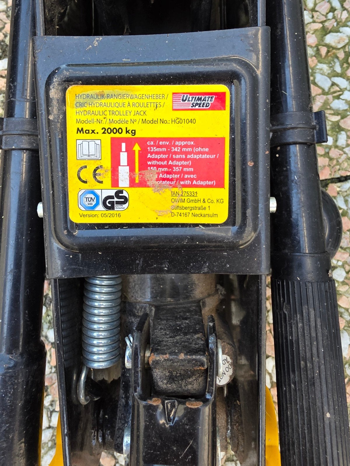 Garagekrik 2 ton, z.g.a.n., Auto diversen, Ophalen of Verzenden, Zo goed als nieuw, Hydraulisch, Garagekrik