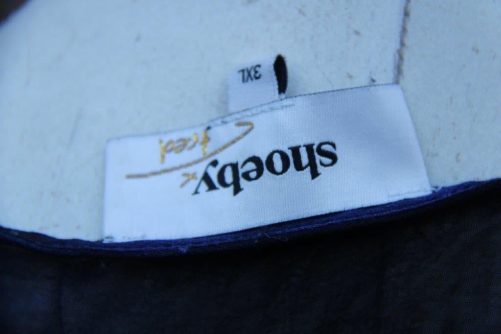 Wikkeljurk zwart/ blauw Shoeby mt 3XL Vaste prijs, Maat 46/48 (XL) of groter, Zo goed als nieuw, Knielengte, Shoeby