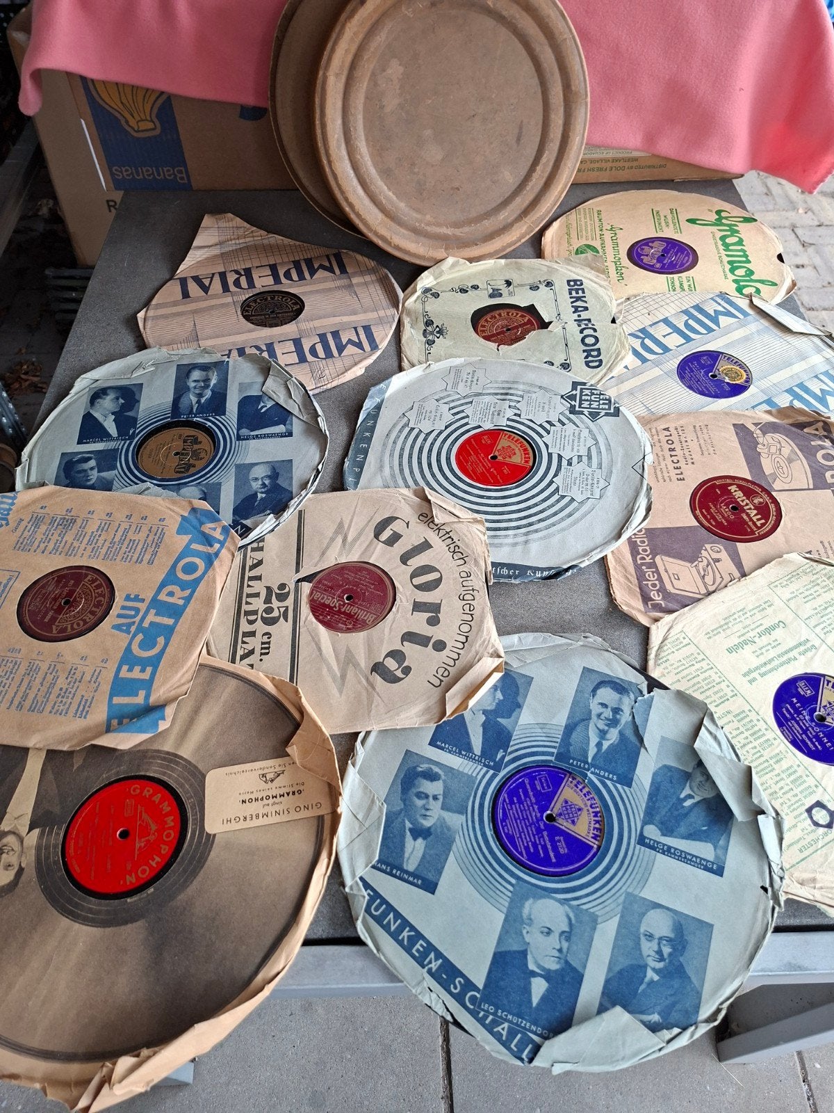 12 Schellac 78 Toeren Platen in Originele Verpakking, Cd's en Dvd's, Vinyl Singles, Ophalen of Verzenden, Gebruikt, Overige formaten