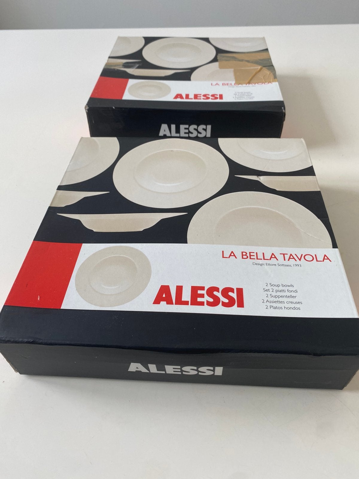 4 Alessi La Bella Tavola diepe borden - nieuw., Overige materialen, Nieuw, Ophalen of Verzenden, Bord(en)