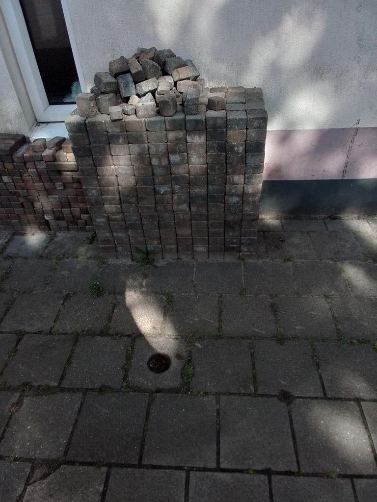 Gebruikte betonklinkers voor terras of oprit 7.5 m2, Tuin en Terras, Tegels en Klinkers, Ophalen, Gebruikt, Klinkers, 10 m² of meer