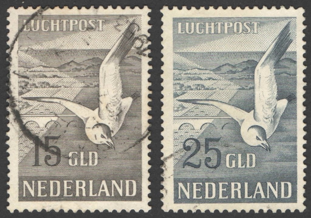 Nederland Luchtpost 12/3 gestempeld 1951, Postzegels en Munten, Postzegels | Nederland, Ophalen of Verzenden, Na 1940, Gestempeld
