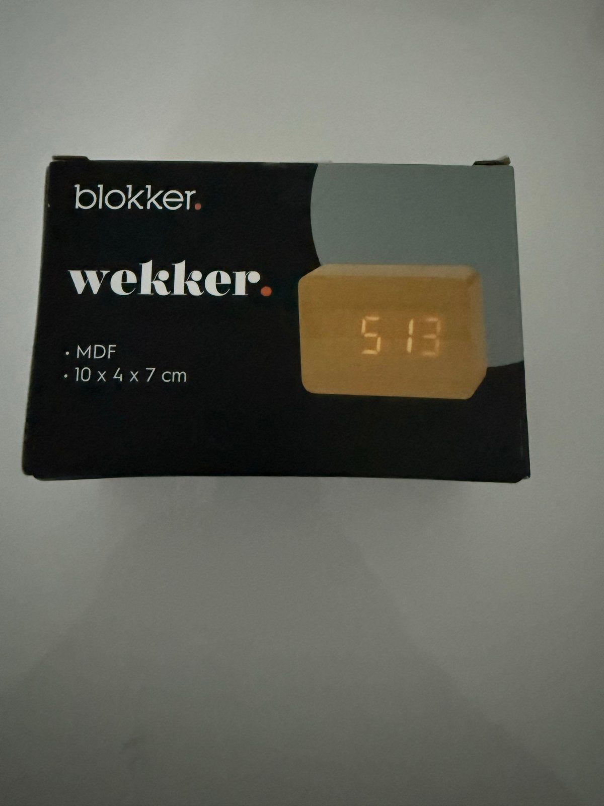 Blokker Wekker Skylar - MDF Houtlook Digitale Wekker, Witgoed en Apparatuur, Ophalen of Verzenden, Nieuw, Digitaal