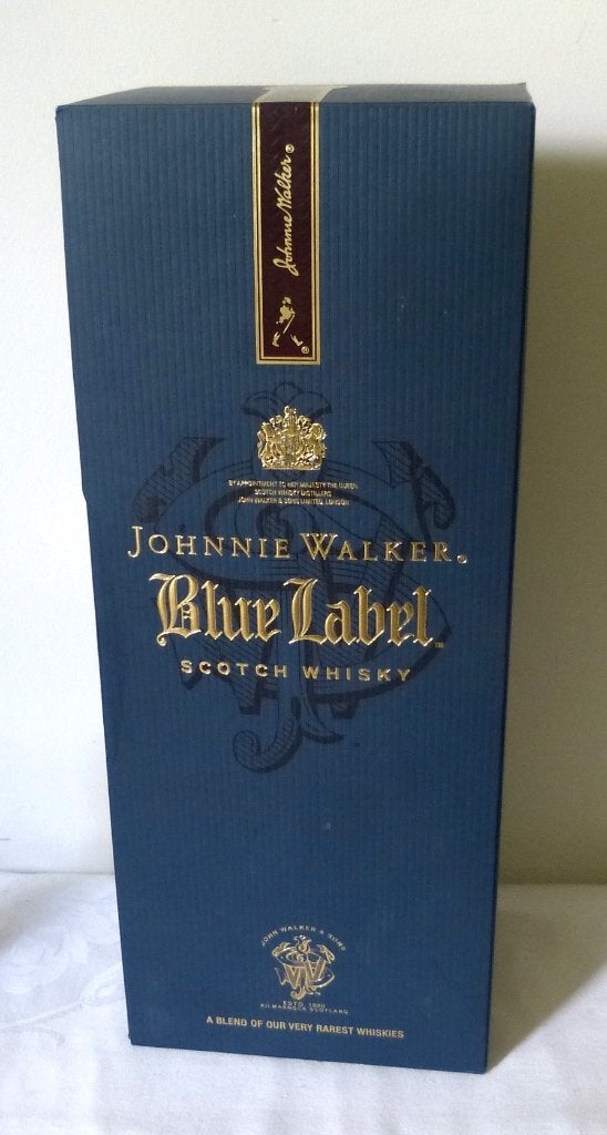doos/box Johnnie Walker blue label whisky, Ophalen of Verzenden, Zo goed als nieuw, Gebruiksvoorwerp