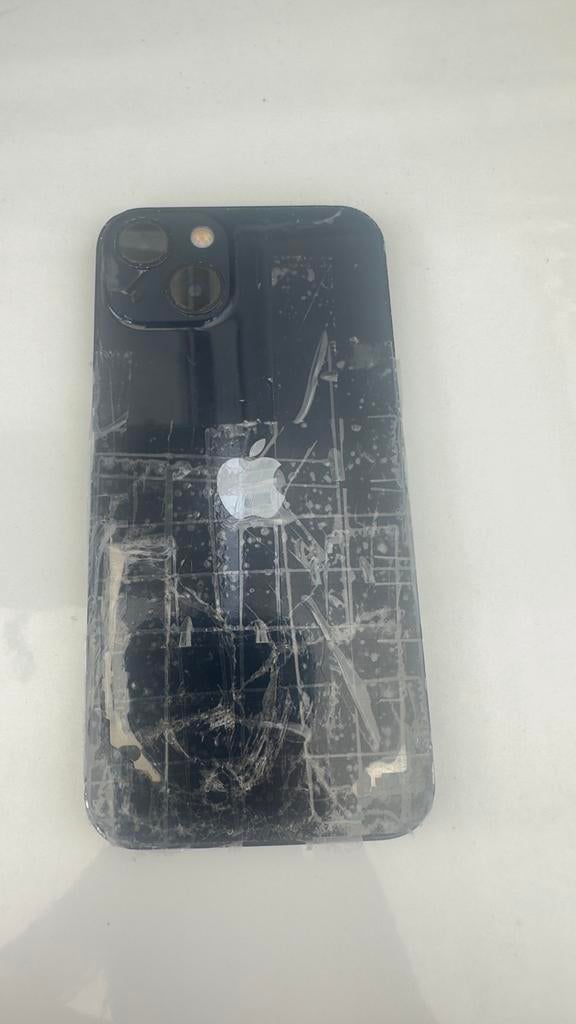 iPhone 13 - Gebarsten voor- en achterkant, 128GB, Blauw, IPhone 13, Ophalen of Verzenden, Zonder simlock