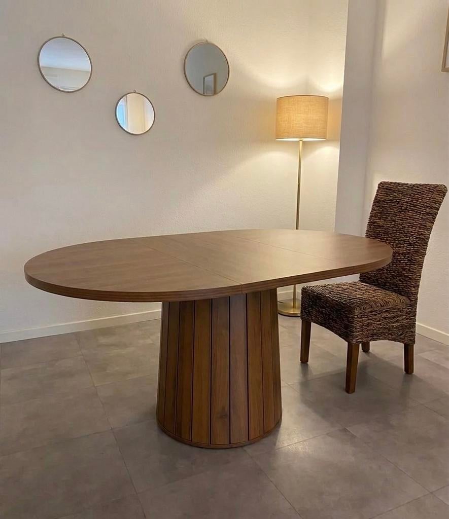 Nieuw Ovale Eettafel - Rustiek Bruin, Huis en Inrichting, Tafels | Eettafels, Ophalen, 100 tot 150 cm, Nieuw, 50 tot 100 cm