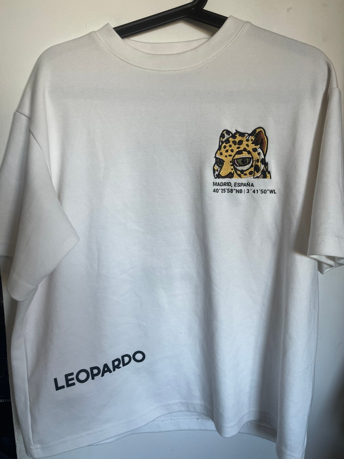 Leopardo t-shirt met luipaardkop, Wit, Nieuw, Korte mouw, Maat 36 (S)