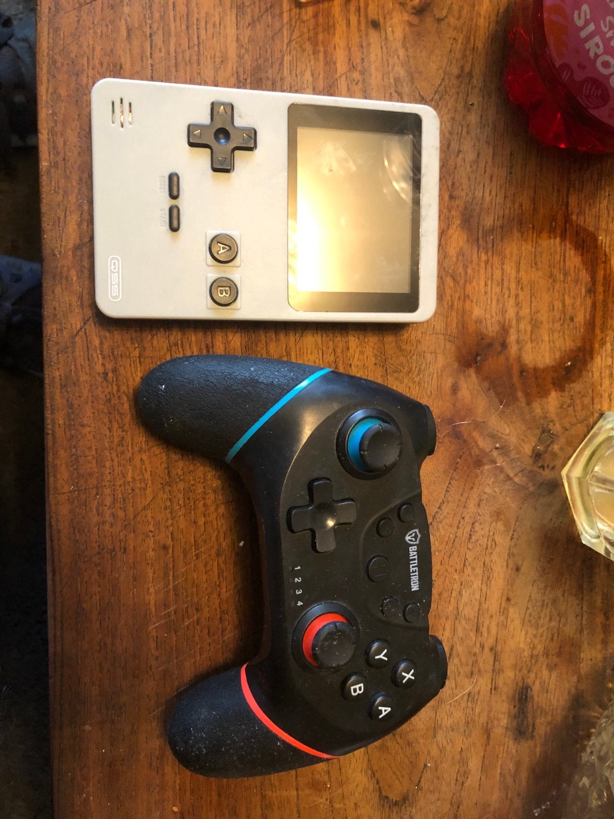 Retro handheld console met Battletron controller, Spelcomputers en Games, Spelcomputers | Overige, Ophalen, Overige merken, Gebruikt