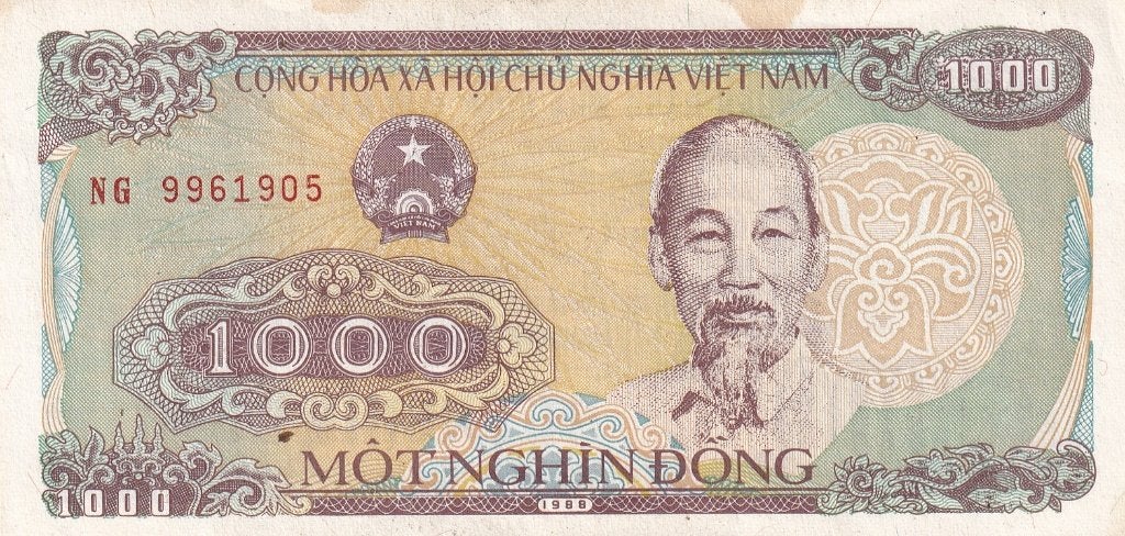 Vietnam 1000 dong 1988, Postzegels en Munten, Bankbiljetten | Azië, Verzenden, Zuidoost-Azië, Los biljet
