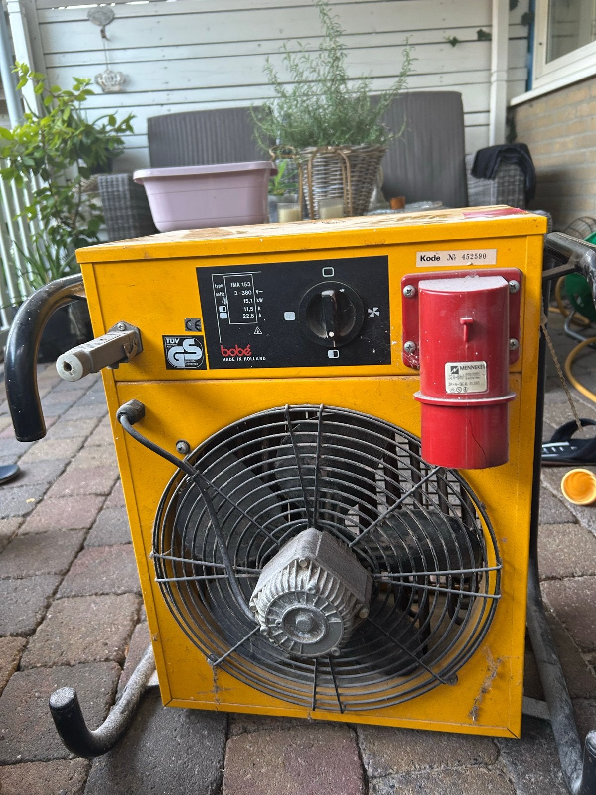 Bobe Samiel industriële elektrische heater 15,1 kW, Ophalen, 30 tot 80 cm, Gebruikt, Kachel