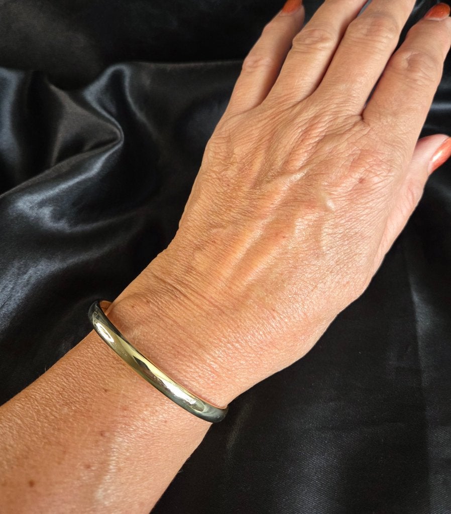 Gouden vintage classic slavenarmband dopsluiting. 2026/367, Sieraden, Tassen en Uiterlijk, Armbanden, ., Ophalen of Verzenden