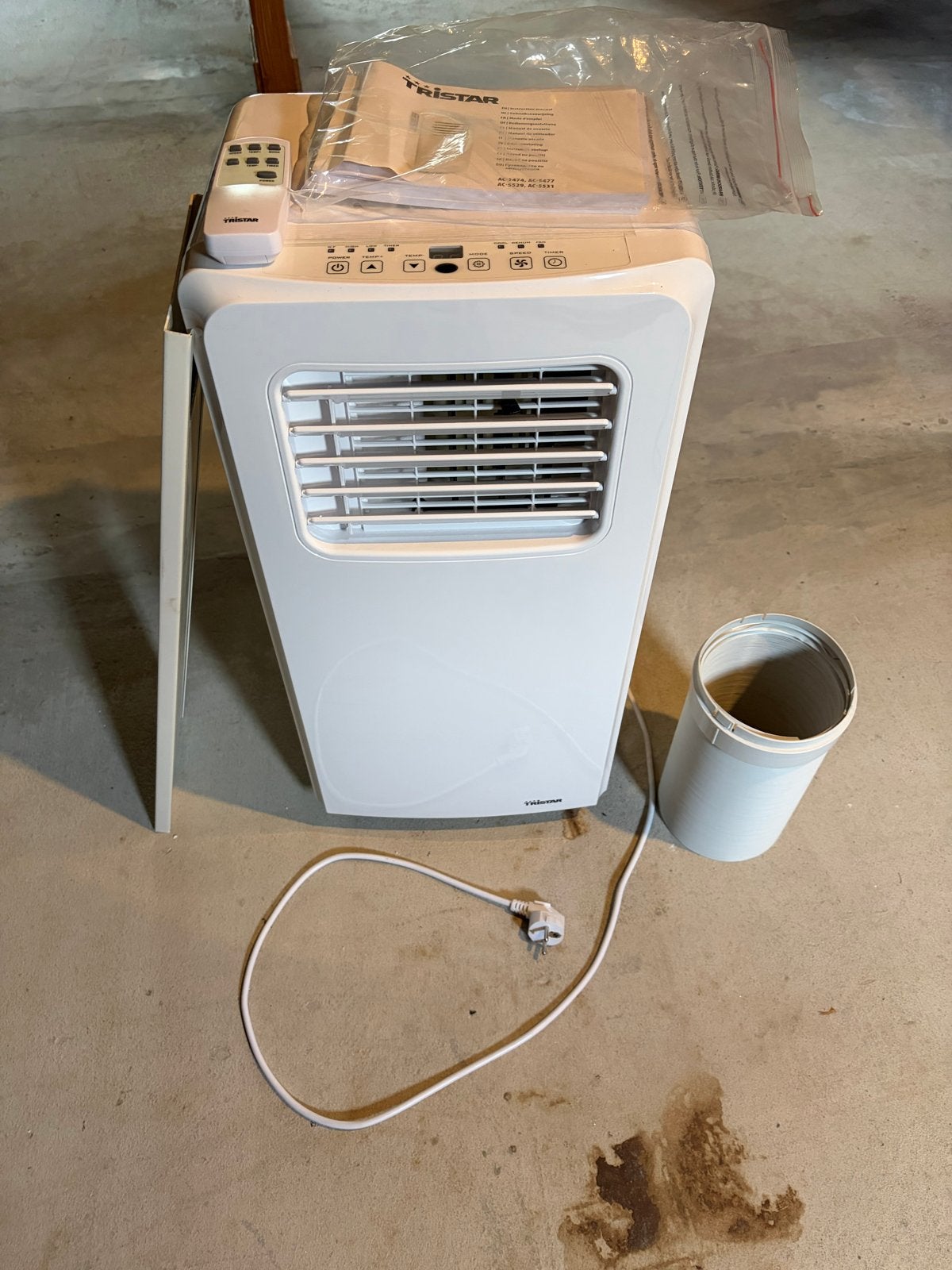 Tristar Mobiele Airco met Afstandsbediening, Ophalen of Verzenden, Gebruikt, Mobiele airco, Afstandsbediening