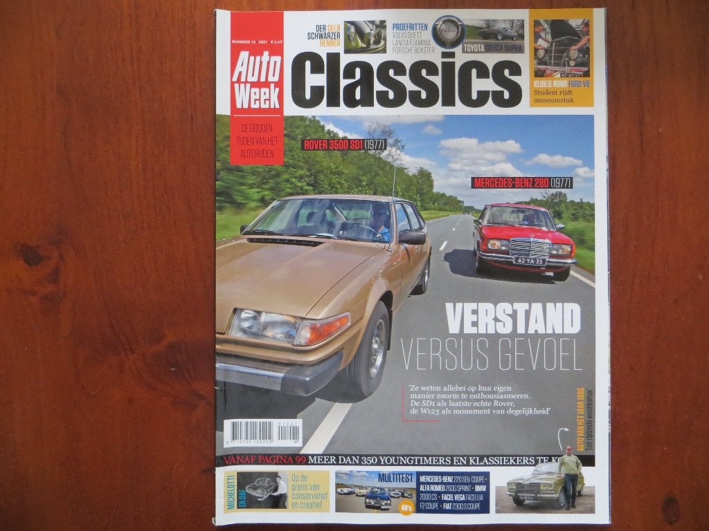 Autoweek Classics 12 2021 Rover 3500 SD1, Mercedes-Benz 280, Ophalen of Verzenden, Zo goed als nieuw, Mercedes