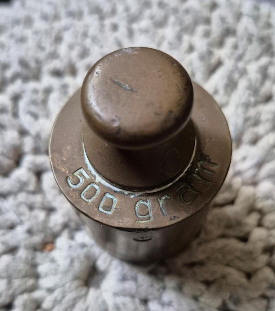 Antiek knopgewicht gewicht 500 gram, Ophalen of Verzenden