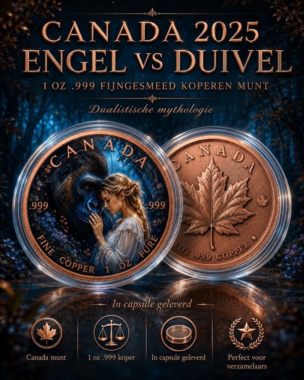 1 oz koper munt, Ophalen of Verzenden, Koper