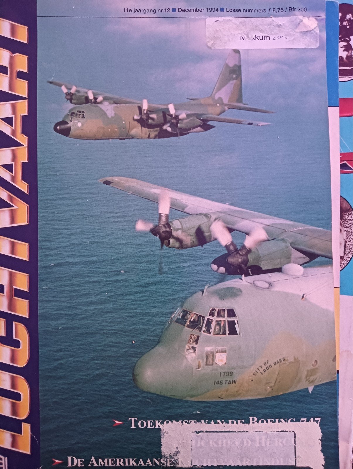 Luchtvaart Magazine December 1994 - Lockheed Hercules, Ophalen of Verzenden, Gelezen, Overige typen