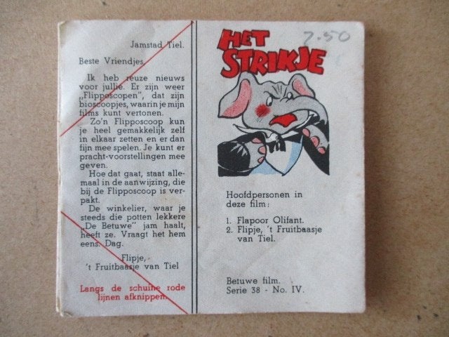 ad000245 flipje filmstrook 4, Eén stripboek, Ophalen, Gelezen