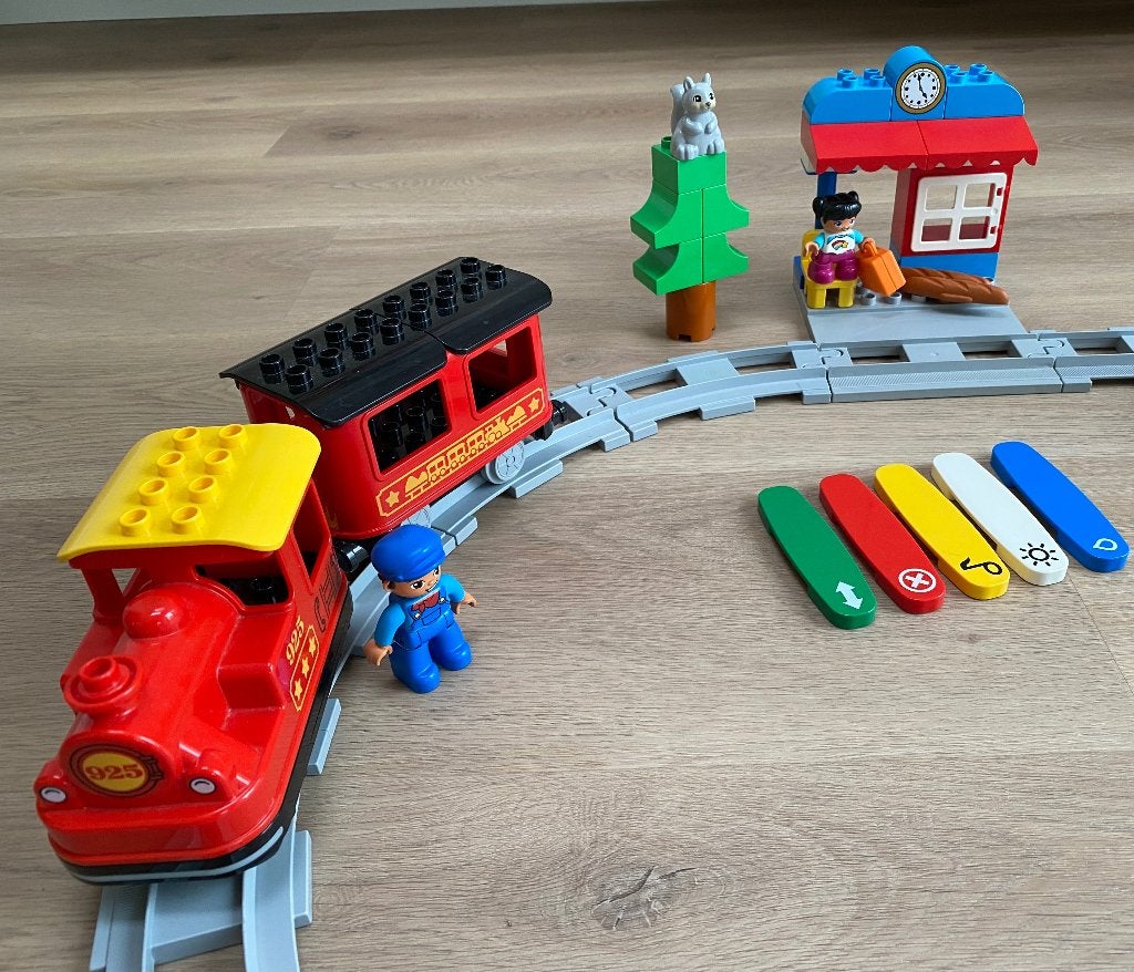 Lego Duplo elektrische trein, Gebruikt, Ophalen of Verzenden, Compleet, Duplo