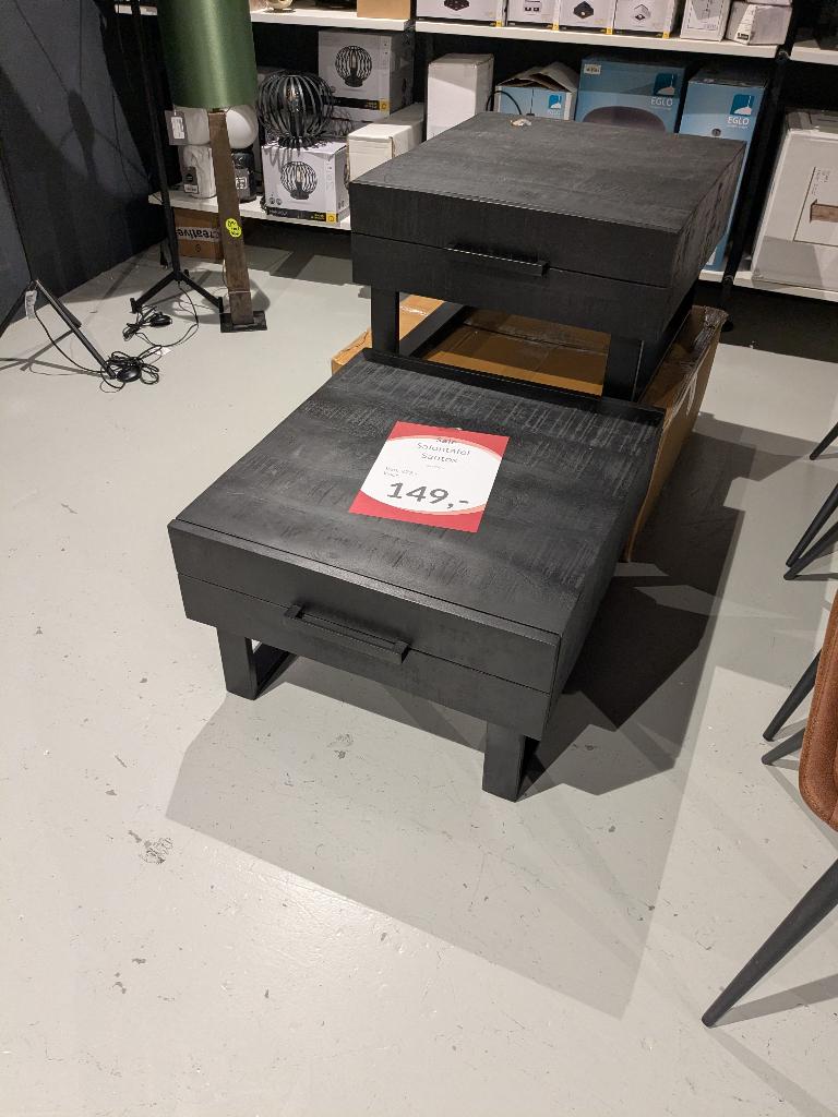 SALON TAFEL MET LADE STERK AFGEPRIJSD, MODERN, 50 tot 100 cm, Vierkant, Nieuw