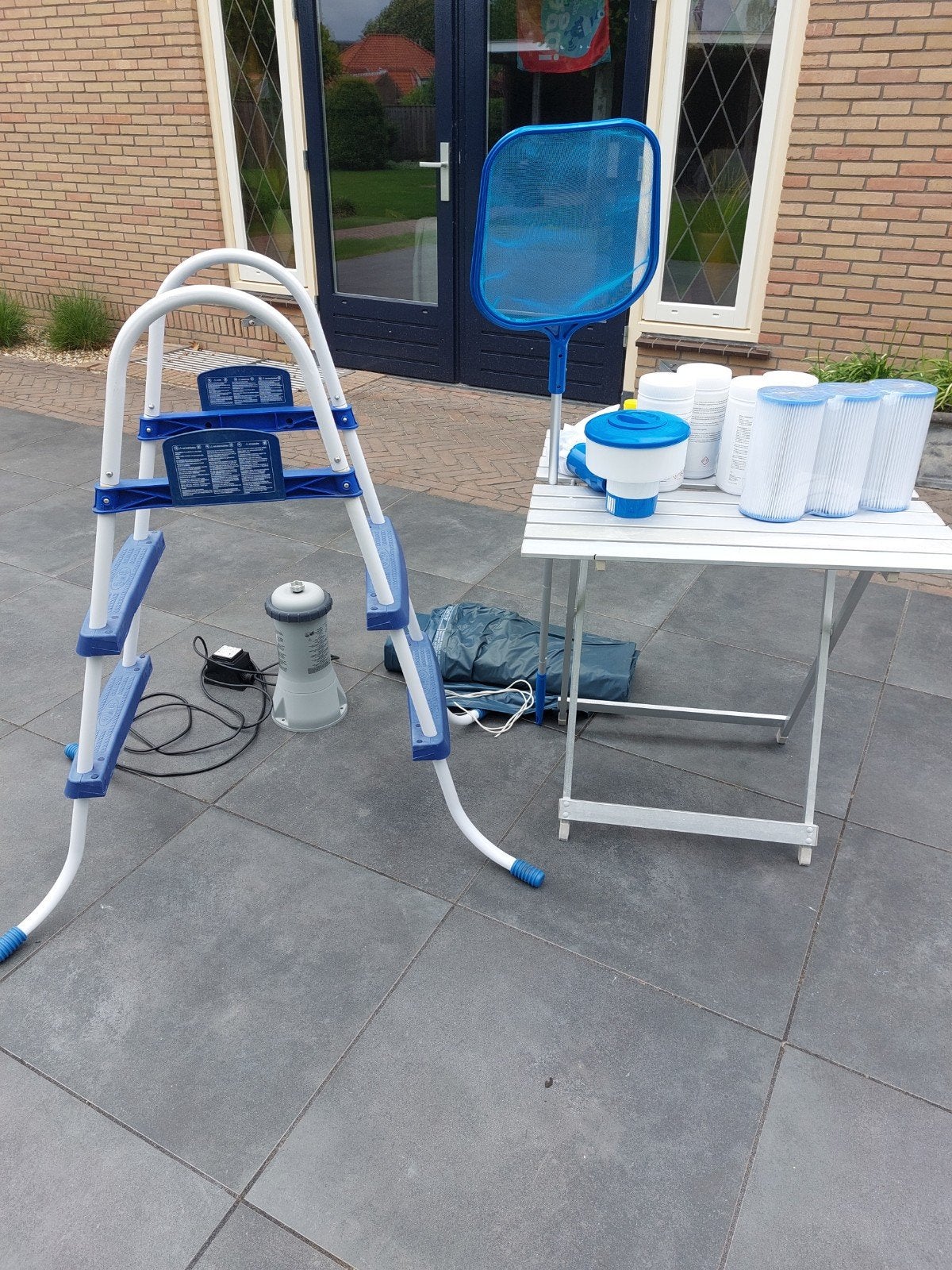Opzetzwembad Intex met accessoires, Tuin en Terras, Zwembad-toebehoren, Ophalen of Verzenden, Zo goed als nieuw, Filter