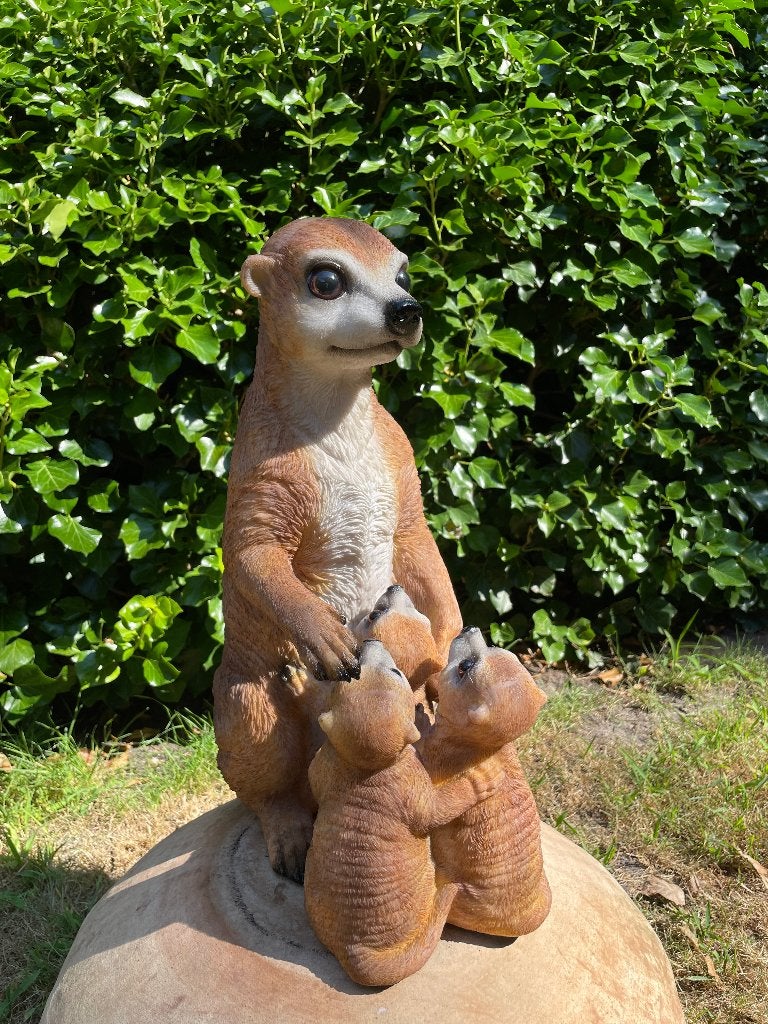 Stokstaart aap Drieling, tuin, vijver dierentuin 40cm, Tuin en Terras, Tuinbeelden, Ophalen, Nieuw, Kunststof, Dierenbeeld