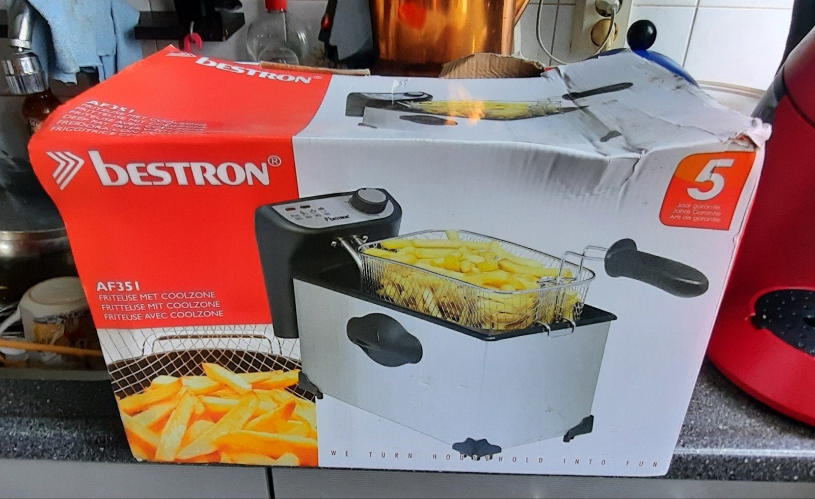 Friteuse, nieuw in doos, Frituurpan, Nieuw, Ophalen of Verzenden, Rvs