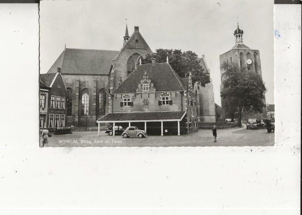 Workum Waag Kerk en Toren, Ophalen of Verzenden, Gelopen, Friesland